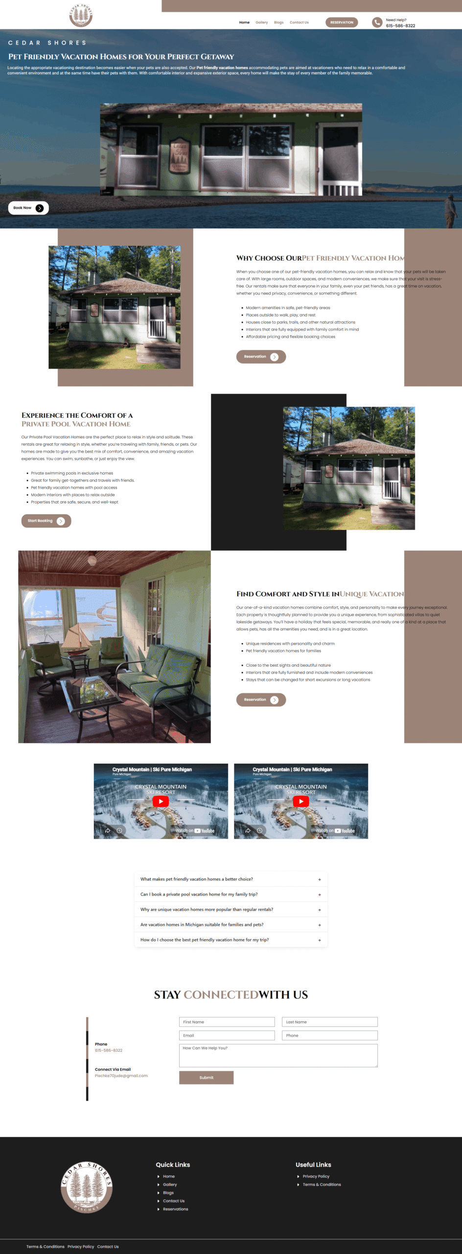 Cedar Shore USA Property Rental Web Development and Tourism SEO Success by BDM Solutions