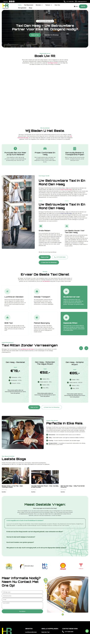 Haagse Taxi Rit Netherlands Multi-lingual SEO Success Dutch and English Website Ranking by BDM Solutions