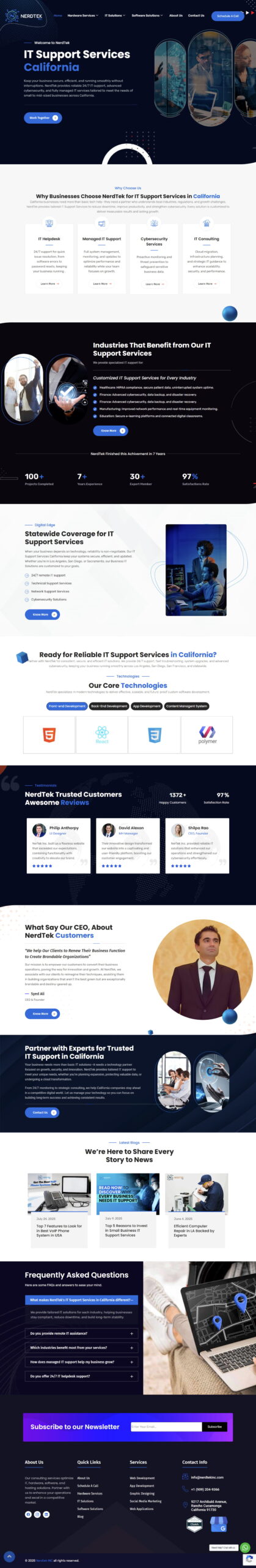 NerdTek Inc USA Hacked Website Recovery and SEO Ranking Restoration Success Story by BDM Solutions