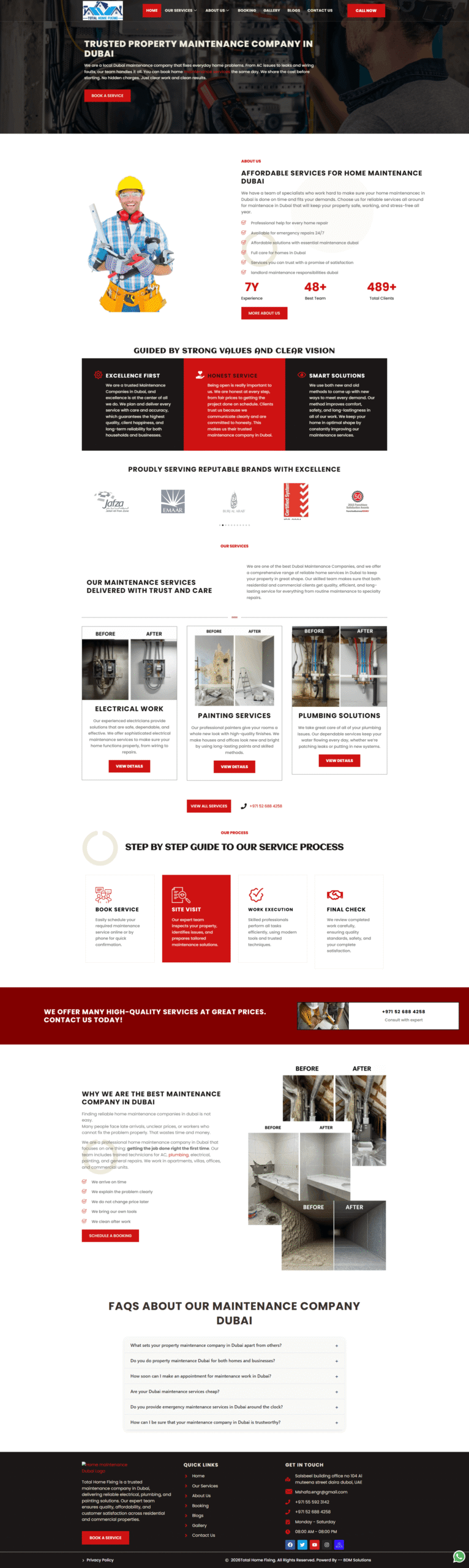 Total Home Fixing Dubai Full Digital Marketing Package Web Development SEO and Google Ads by BDM Solutions